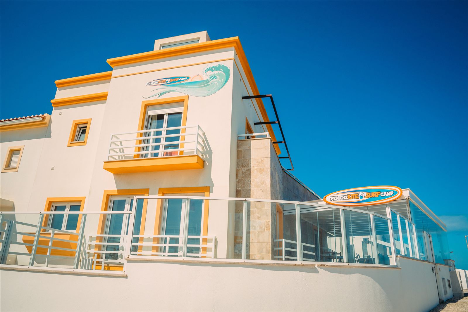 Aerial of the surf house