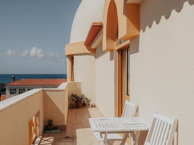 The terrace at the PKSC house, looking out to sea
